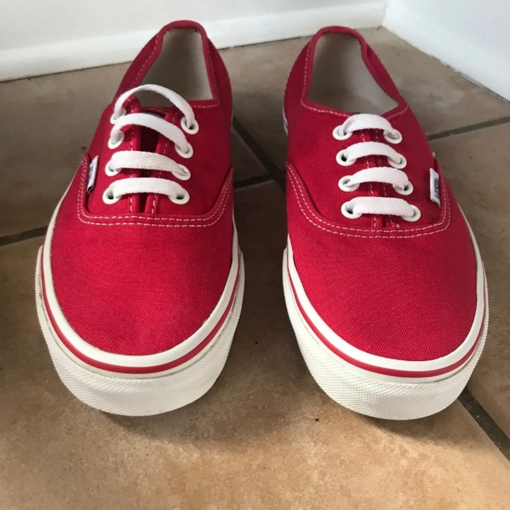 Red unisex vans